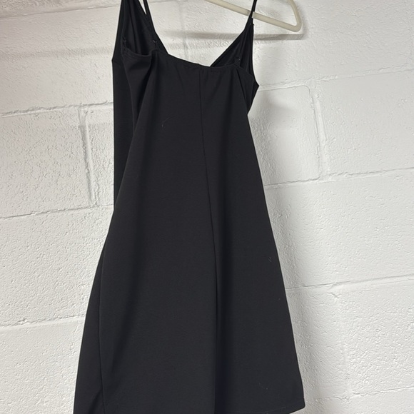 Lulus Wrap Dress in black with silver - Picture 5 of 6